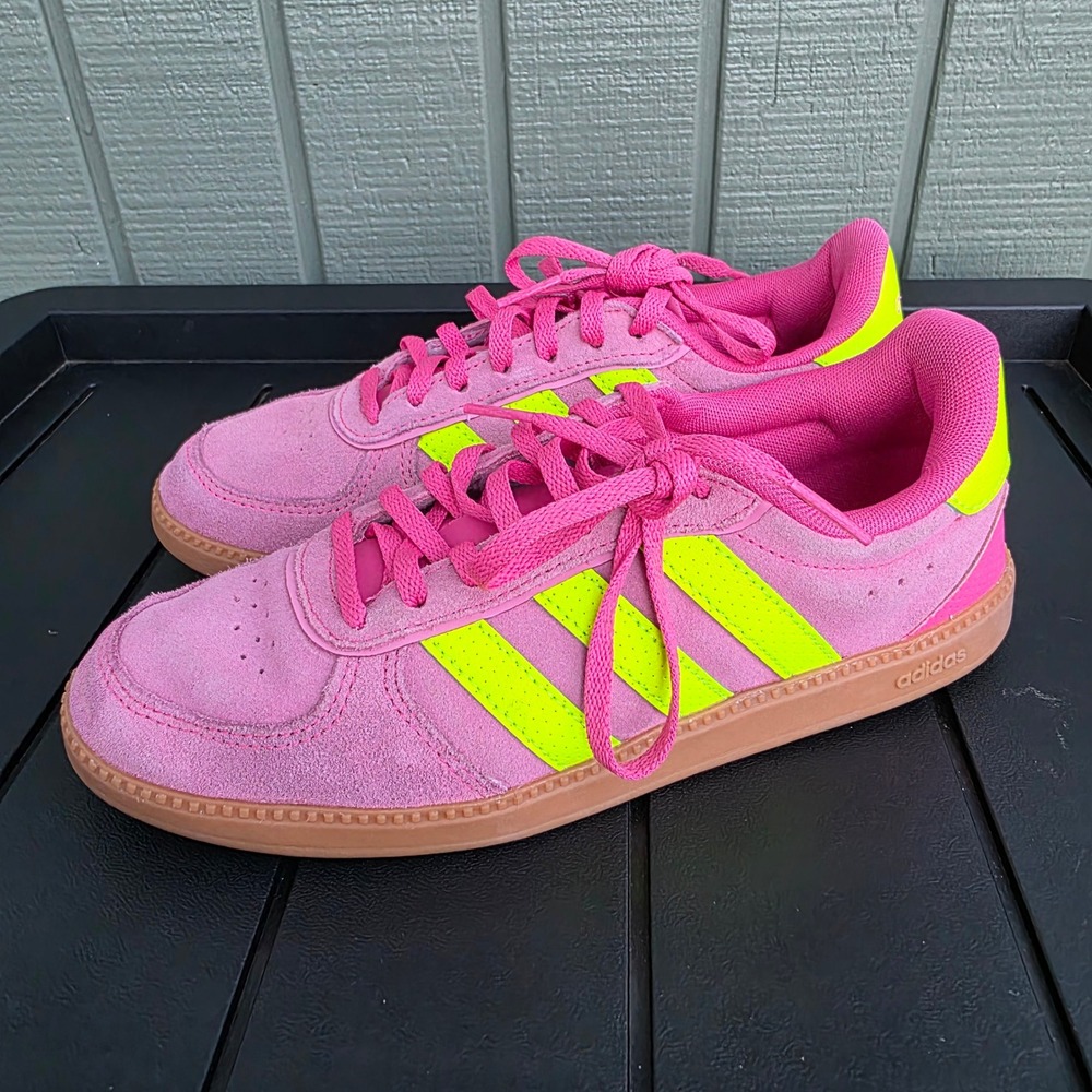 Adidas VL Court 3.0 Pink Lime Gum JH6899 Womens Skater Sneakers Streetwear Kicks